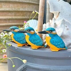 3 Pot Topping Kingfisher Bird Garden Ornaments -PlantHub Shop 3710 11