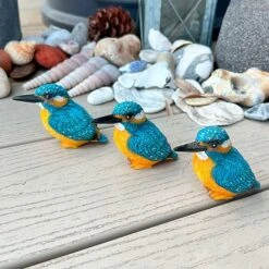 3 Pot Topping Kingfisher Bird Garden Ornaments -PlantHub Shop 3710 9