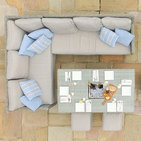 Maze Rattan Oxford Corner Dining Set With Ice Bucket & Rising Dining Table 4 Maze Rattan Oxford Corner Dining Set With Ice Bucket & Rising Dining Table - Image 2