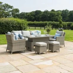 Maze Rattan Oxford Sofa Dining Set With Ice Bucket & Rising Table -PlantHub Shop 401761 12