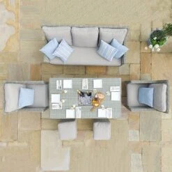 Maze Rattan Oxford Sofa Dining Set With Ice Bucket & Rising Table -PlantHub Shop 401761 5