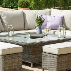 Maze Rattan Winchester Royal Corner Dining Ice Bucket & Rising Table Set -PlantHub Shop 402115 3