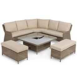 Maze Rattan Winchester Royal Corner Dining Ice Bucket & Rising Table Set -PlantHub Shop 402115 4