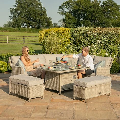 Maze Rattan Oxford Royal Corner Dining Set With Firepit Table 20 Maze Rattan Oxford Royal Corner Dining Set With Firepit Table - Image 18
