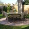 Albany Garden Rectangular Rattan Dining Set 6 Seater Oatmeal Stackable -PlantHub Shop 452058 1 DESKTOP 2L502ME
