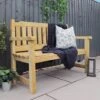Waltons 2 Seater Pressure Treated Wooden Garden Bench 4ft