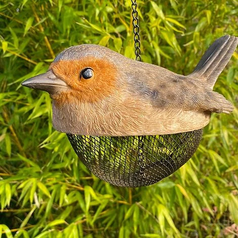 Robin Shaped Bird Feeder Hanging Garden Ornament 5 Robin Shaped Bird Feeder Hanging Garden Ornament - Image 3