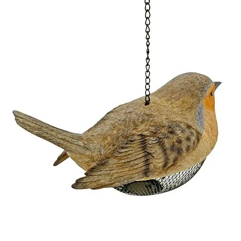 Robin Shaped Bird Feeder Hanging Garden Ornament 7 Robin Shaped Bird Feeder Hanging Garden Ornament - Image 5