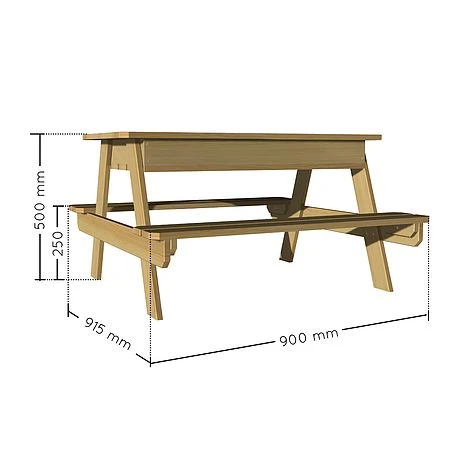 Soulet Childrens Wooden Picnic Table With Sandpit 5 Soulet Childrens Wooden Picnic Table With Sandpit - Image 3