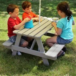 Soulet Childrens Garden Picnic Table Grey 12 Soulet Childrens Garden Picnic Table Grey -PlantHub Shop 783568 AMB 01