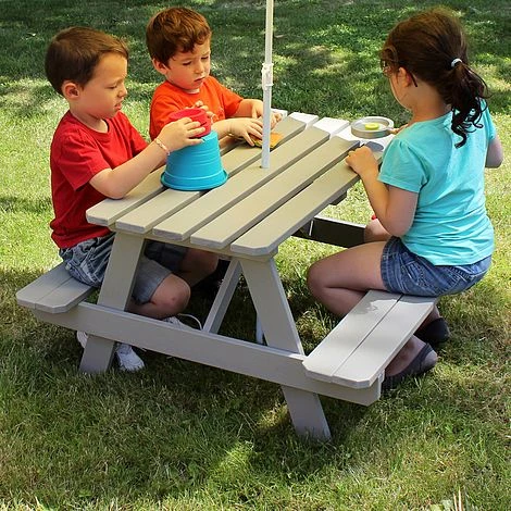 Soulet Childrens Garden Picnic Table Grey 6 Soulet Childrens Garden Picnic Table Grey - Image 4