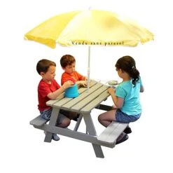 Soulet Childrens Garden Picnic Table Grey 14 Soulet Childrens Garden Picnic Table Grey -PlantHub Shop 783568 DET 02