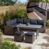 Rowlinson Garden Deluxe Rattan Corner Sofa Dining Set 8 Seat Grey -PlantHub Shop 850015 1