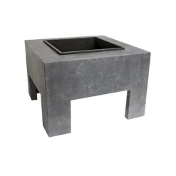 Square Firebowl & Square Console Cement H40Cm W58Cm