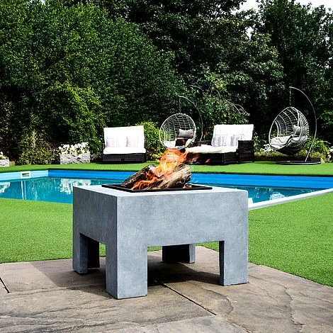 Square Firebowl & Square Console Cement H40Cm W58Cm 4 Square Firebowl & Square Console Cement H40Cm W58Cm - Image 2