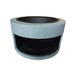 Firebowl & Round Console Cement H32Cm D58Cm