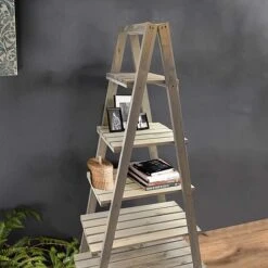 Idooka Natural Ladder Storage Shelves 10 Idooka Natural Ladder Storage Shelves -PlantHub Shop A Frame