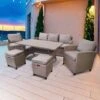 Rowlinson Albany Rattan Garden Sofa Dining Set 7 Seat Oatmeal 1 Rowlinson Albany Rattan Garden Sofa Dining Set 7 Seat Oatmeal -PlantHub Shop Albany20720seat20lifestyle