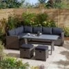 Rowlinson Garden Rattan Corner Sofa Dining Set Grey 8 Seater -PlantHub Shop AlbanyCornerset Grey 011