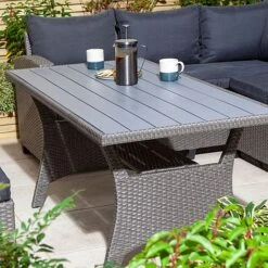 Rowlinson Garden Rattan Corner Sofa Dining Set Grey 8 Seater -PlantHub Shop AlbanyCornerset Grey 031