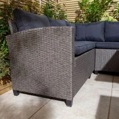 Rowlinson Garden Deluxe Rattan Corner Sofa Dining Set 8 Seat Grey -PlantHub Shop AlbanyCornerset Grey 04