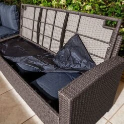 Rowlinson Garden Deluxe Rattan Corner Sofa Dining Set 8 Seat Grey -PlantHub Shop AlbanyCornerset Grey 07