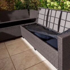 Rowlinson Garden Deluxe Rattan Corner Sofa Dining Set 8 Seat Grey -PlantHub Shop AlbanyCornerset Grey 09