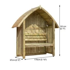 Waltons Wooden Arch Top Garden Pressure Treated Arbour Seat -PlantHub Shop Arch20Top20Arbour20Seat20 20ESDXL21PT03520Spec20300dpi
