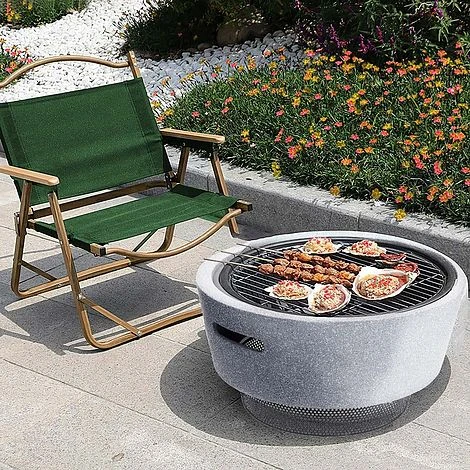 Idooka Stone Effect Fire Pit & BBQ 3 Idooka Stone Effect Fire Pit & BBQ