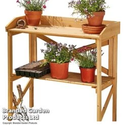 Garden Grow Wooden Two-Tier Potting Bench 13 Garden Grow Wooden Two-Tier Potting Bench -PlantHub Shop BENC POTTING T41738