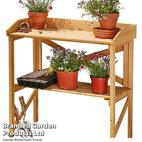 Garden Grow Wooden Two-Tier Potting Bench 7 Garden Grow Wooden Two-Tier Potting Bench - Image 5