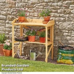 Garden Grow Wooden Two-Tier Potting Bench 15 Garden Grow Wooden Two-Tier Potting Bench -PlantHub Shop BENC POTTING T41740