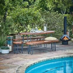 Borough Acacia Wood 5 Piece Furniture Set -PlantHub Shop BOFS180 1 copy