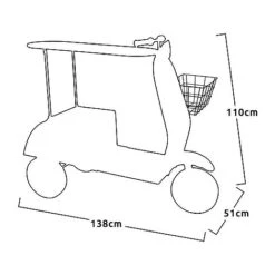 Idooka Green Metal Scooter Side Table 19 Idooka Green Metal Scooter Side Table -PlantHub Shop BT1000 BARS.Silhouette