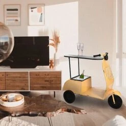 Idooka Green Metal Scooter Side Table 14 Idooka Green Metal Scooter Side Table -PlantHub Shop BT1000 BARS.YELLOW.LifestyleLivingRoom