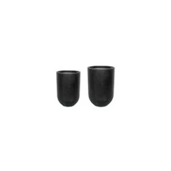 Catania Anthracite Terrazzo Set Of 2 Vases