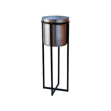 Calla Planter Stand Black/Pewter H78CM D29CM 3 Calla Planter Stand Black/Pewter H78CM D29CM