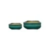Square Bonsai Planter Teal Set Of 2 -PlantHub Shop CSCTS2