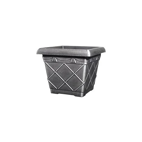 Tuscany Planter Roman Square 31cm - Silver Effect 3 Tuscany Planter Roman Square 31cm - Silver Effect