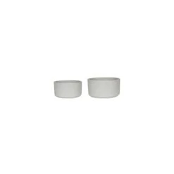 Catania White Terrazzo Set Of 2 Cylinder Bowls