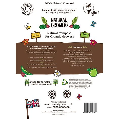 Natural Grower Certified Organic Peat Free Compost - 50 Litres 4 Natural Grower Certified Organic Peat Free Compost - 50 Litres - Image 2