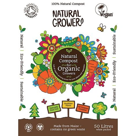 Natural Grower Certified Organic Peat Free Compost - 50 Litres 3 Natural Grower Certified Organic Peat Free Compost - 50 Litres