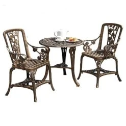 Three-Piece Rose Armchair Bistro Set - Bronze -PlantHub Shop D7280201000x10001
