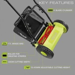 Garden Gear Manual Push Lawn Mower -PlantHub Shop D8460 Push Roller Lawn Mower ANN