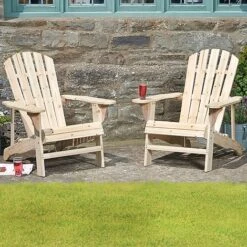 Wooden Adirondack Chair -PlantHub Shop D8637 IS 1