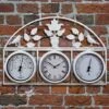 Garden Wall Clock - Cream -PlantHub Shop D9460 TM 1