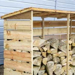 Pressure Treated 8' X 2' Budget Log Store -PlantHub Shop Detail20Shot