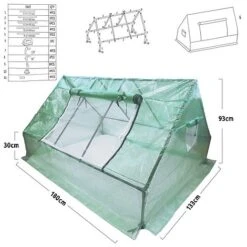Idooka Green Mesh Garden Polytunnel -PlantHub Shop Dims1