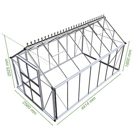 Eden Blockley 8x14 Greenhouse 4 Eden Blockley 8x14 Greenhouse - Image 2