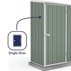Absco Space Saver 5' X 3' Pent Roof Outdoor Metal Garden Storage Shed - 4 Colours Available -PlantHub Shop ESDXL20MET002 300dpi 4